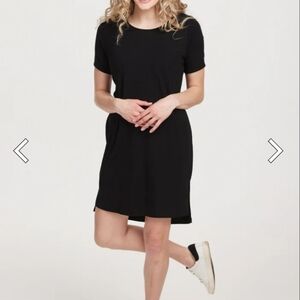 Classic Black Short Sleeve Mini Dress